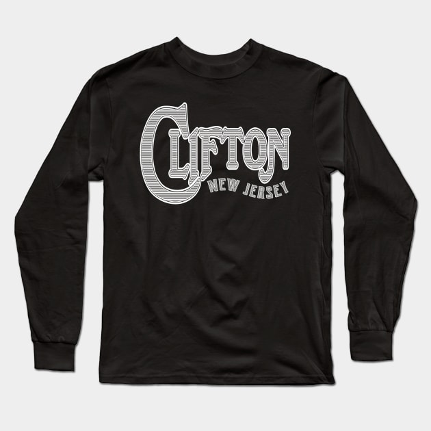 Vintage Clifton, NJ Long Sleeve T-Shirt by DonDota